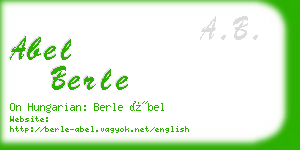 abel berle business card